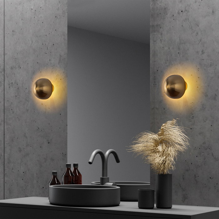 Opviq Lámpara de Pared de Metal Dorado Opviq Lámpara de Pared de Metal Dorado